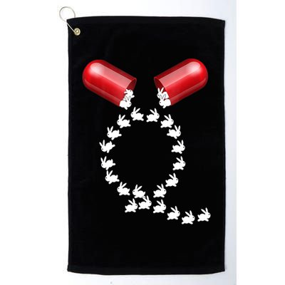 Qanon Follow The White Rabbit Red Pill Q Anon Pilled Golf Towel