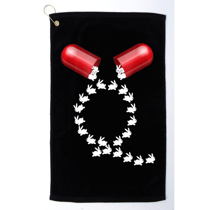 Qanon Follow The White Rabbit Red Pill Q Anon Pilled Golf Towel