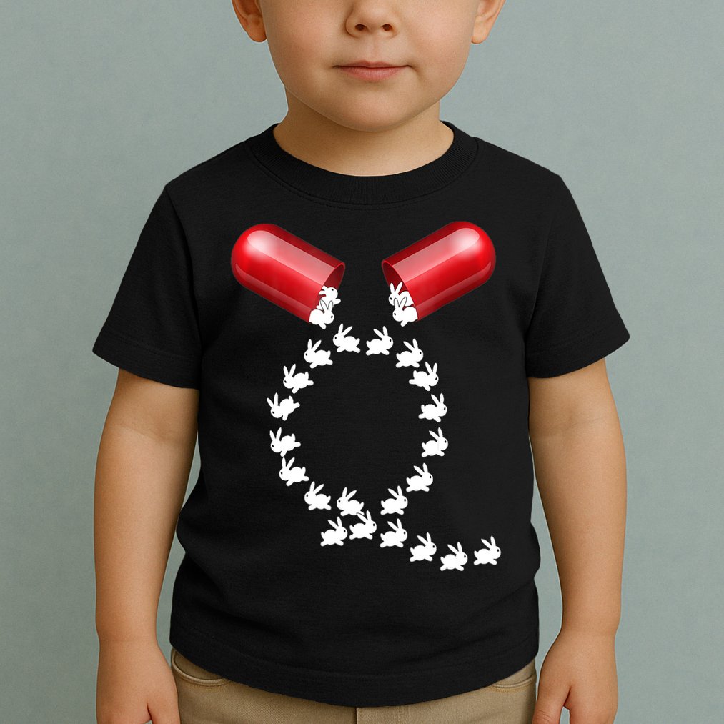 Qanon Follow The White Rabbit Red Pill Q Anon Pilled Toddler T-Shirt