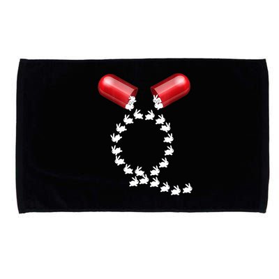Qanon Follow The White Rabbit Red Pill Q Anon Pilled Microfiber Hand Towel