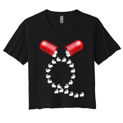 Qanon Follow The White Rabbit Red Pill Q Anon Pilled Crop Top