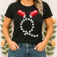 Qanon Follow The White Rabbit Red Pill Q Anon Pilled Womens T-Shirt