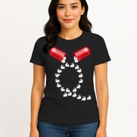 Qanon Follow The White Rabbit Red Pill Q Anon Pilled Womens T-Shirt