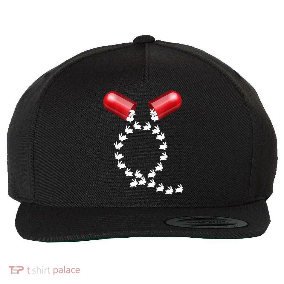 Qanon Follow The White Rabbit Red Pill Q Anon Pilled Wool Snapback Cap