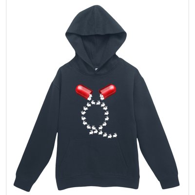 Qanon Follow The White Rabbit Red Pill Q Anon Pilled Urban Pullover Hoodie