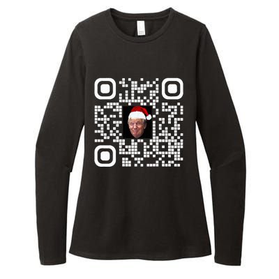 Qr Funny Trump Maga Santa Hat Trump Dancing Code Womens CVC Long Sleeve Shirt