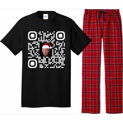 Qr Funny Trump Maga Santa Hat Trump Dancing Code Pajama Set