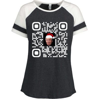 Qr Funny Trump Maga Santa Hat Trump Dancing Code Enza Ladies Jersey Colorblock Tee