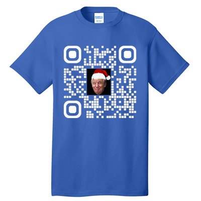 Qr Funny Trump Maga Santa Hat Trump Dancing Code Tall T-Shirt