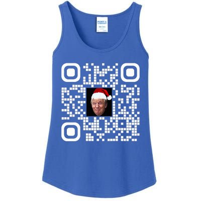 Qr Funny Trump Maga Santa Hat Trump Dancing Code Ladies Essential Tank