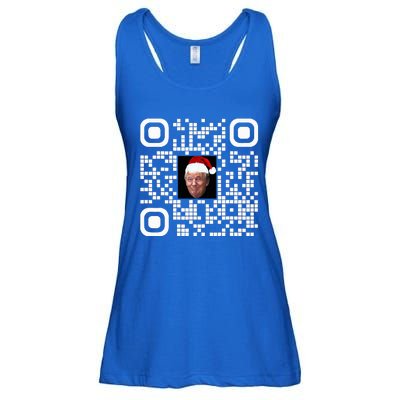 Qr Funny Trump Maga Santa Hat Trump Dancing Code Ladies Essential Flowy Tank