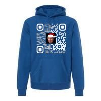 Qr Funny Trump Maga Santa Hat Trump Dancing Code Premium Hoodie