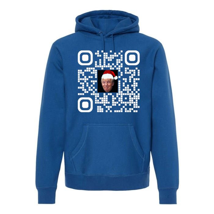 Qr Funny Trump Maga Santa Hat Trump Dancing Code Premium Hoodie