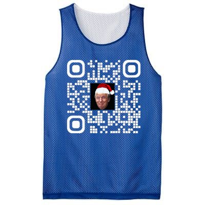 Qr Funny Trump Maga Santa Hat Trump Dancing Code Mesh Reversible Basketball Jersey Tank