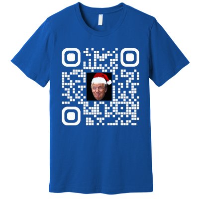 Qr Funny Trump Maga Santa Hat Trump Dancing Code Premium T-Shirt