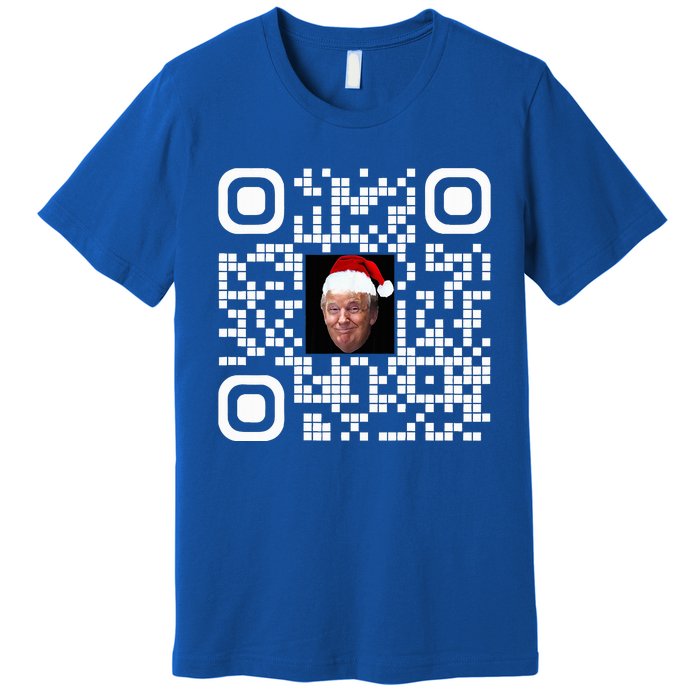 Qr Funny Trump Maga Santa Hat Trump Dancing Code Premium T-Shirt