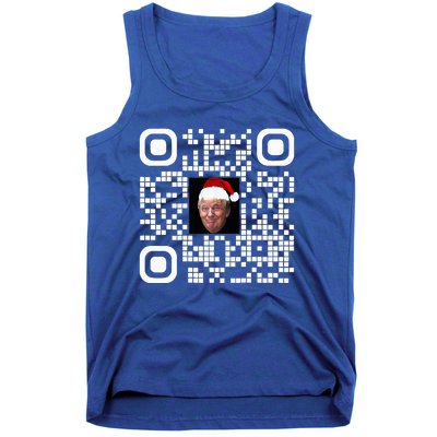 Qr Funny Trump Maga Santa Hat Trump Dancing Code Tank Top