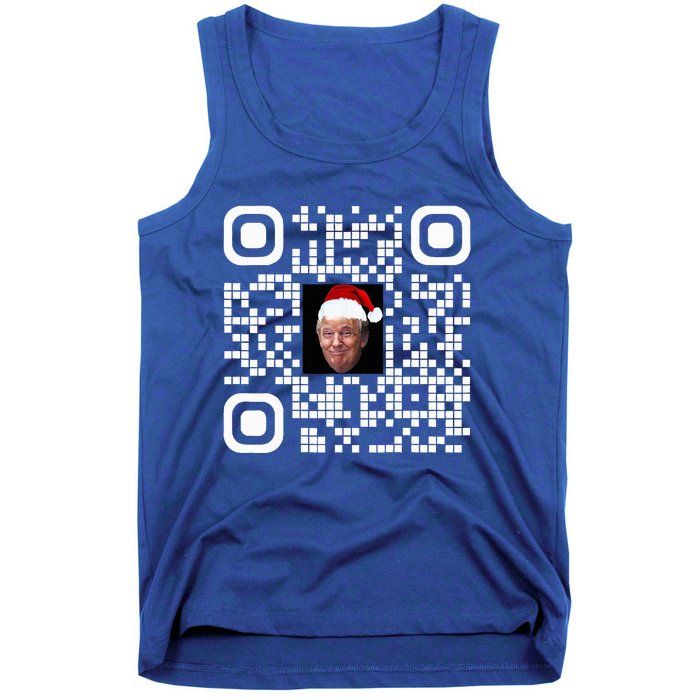 Qr Funny Trump Maga Santa Hat Trump Dancing Code Tank Top