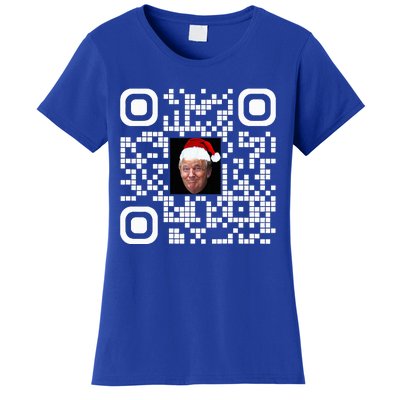 Qr Funny Trump Maga Santa Hat Trump Dancing Code Women's T-Shirt