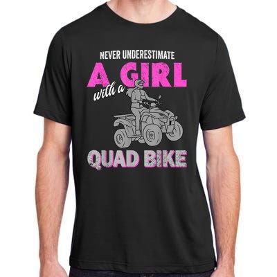 Quad Four Wheeler Never Underestimate A Girl 4 Wheeler Adult ChromaSoft Performance T-Shirt