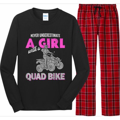 Quad Four Wheeler Never Underestimate A Girl 4 Wheeler Long Sleeve Pajama Set