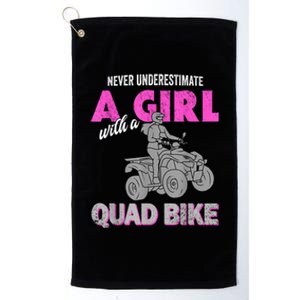 Quad Four Wheeler Never Underestimate A Girl 4 Wheeler Platinum Collection Golf Towel