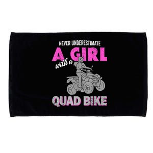 Quad Four Wheeler Never Underestimate A Girl 4 Wheeler Microfiber Hand Towel