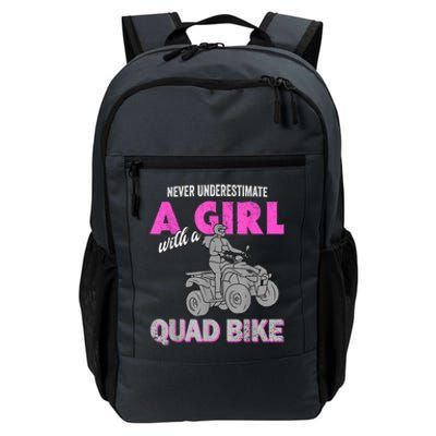 Quad Four Wheeler Never Underestimate A Girl 4 Wheeler Daily Commute Backpack