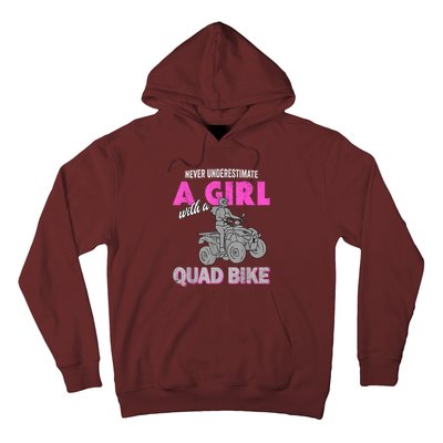 Quad Four Wheeler Never Underestimate A Girl 4 Wheeler Hoodie