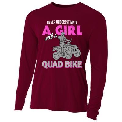 Quad Four Wheeler Never Underestimate A Girl 4 Wheeler Cooling Performance Long Sleeve Crew