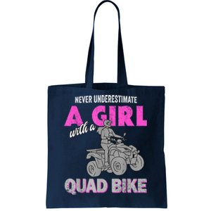 Quad Four Wheeler Never Underestimate A Girl 4 Wheeler Tote Bag