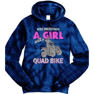 Quad Four Wheeler Never Underestimate A Girl 4 Wheeler Tie Dye Hoodie