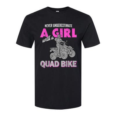 Quad Four Wheeler Never Underestimate A Girl 4 Wheeler Softstyle® CVC T-Shirt