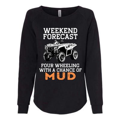 Quad Four Wheeler Weekend Forecast Mud 4 Wheeler Womens California Wash Sweatshirt