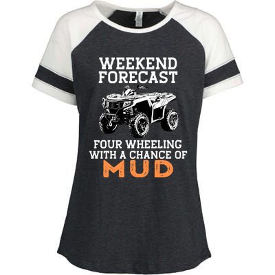 Quad Four Wheeler Weekend Forecast Mud 4 Wheeler Enza Ladies Jersey Colorblock Tee