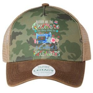 Quilting Gift Blessed Are The Quilters For They Shall Be Legacy Tie Dye Trucker Hat