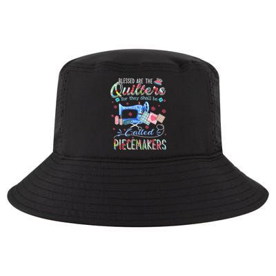 Quilting Gift Blessed Are The Quilters For They Shall Be Cool Comfort Performance Bucket Hat