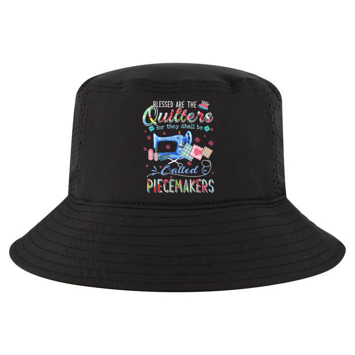Quilting Gift Blessed Are The Quilters For They Shall Be Cool Comfort Performance Bucket Hat