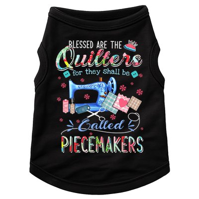 Quilting Gift Blessed Are The Quilters For They Shall Be Doggie Tank