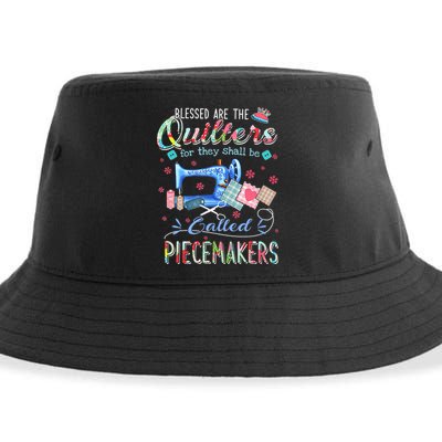 Quilting Gift Blessed Are The Quilters For They Shall Be Sustainable Bucket Hat