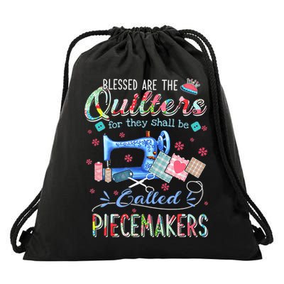 Quilting Gift Blessed Are The Quilters For They Shall Be Drawstring Bag
