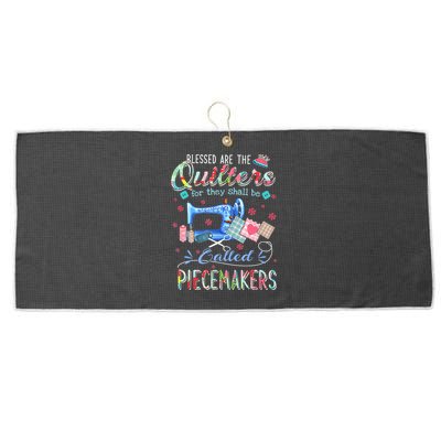 Quilting Gift Blessed Are The Quilters For They Shall Be Large Microfiber Waffle Golf Towel