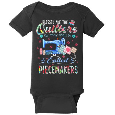 Quilting Gift Blessed Are The Quilters For They Shall Be Baby Bodysuit