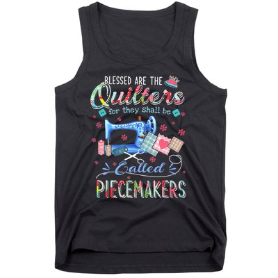 Quilting Gift Blessed Are The Quilters For They Shall Be Tank Top