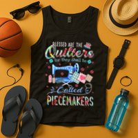 Quilting Gift Blessed Are The Quilters For They Shall Be Tank Top