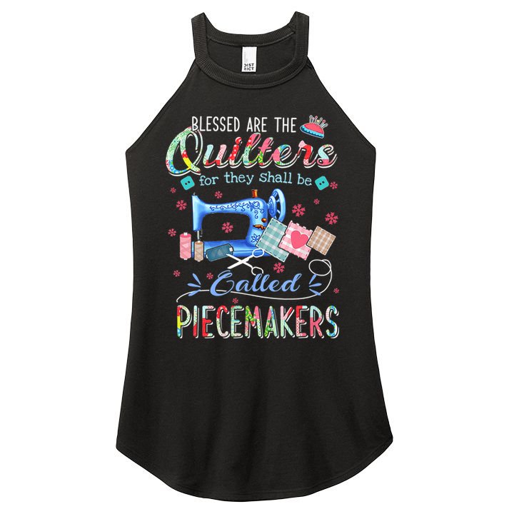 Quilting Gift Blessed Are The Quilters For They Shall Be Women's Perfect Tri Rocker Tank