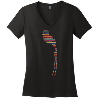 Quetzal Guatemala Chapin Antigua Tikal Tradicional Maya Women's V-Neck T-Shirt