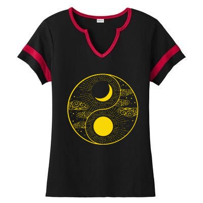 Qi Gong Clothes Tai Chi Qigong Chi Gong Yin Yang Ladies Halftime Notch Neck Tee