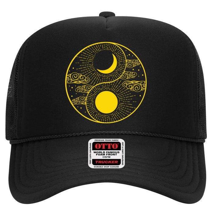 Qi Gong Clothes Tai Chi Qigong Chi Gong Yin Yang High Crown Mesh Back Trucker Hat