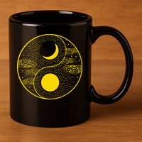Qi Gong Clothes Tai Chi Qigong Chi Gong Yin Yang 11oz C Handle Ceramic Mug